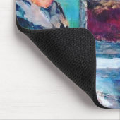  vrouwenportret met Abstracte achtergrond Muismat (Hoek)