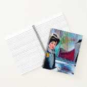  vrouwenportret met Abstracte achtergrond Notitieboek (Binnen)