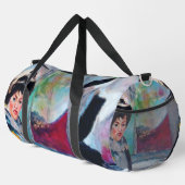 vrouwenportret met Abstracte achtergrond Plunjezak (Rechterhoek)