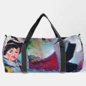 vrouwenportret met Abstracte achtergrond Plunjezak (Achterkant)