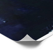  vrouwenportret met Abstracte achtergrond Poster (Hoek)