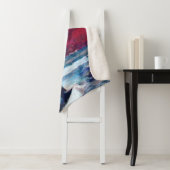 vrouwenportret met Abstracte achtergrond Sherpa Deken (In situ)