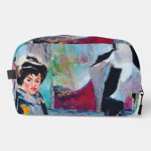 vrouwenportret met Abstracte achtergrond