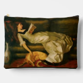  vrouwenportret met hondenaardetonen etui (Voorkant)