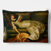  vrouwenportret met hondenaardetonen etui (Achterkant)