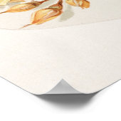 Vrouwenportret omgeven met gele rozen poster (Hoek)