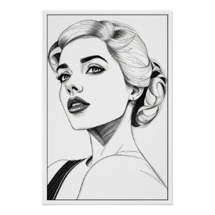 Vrouwenportret Perfect Poster
