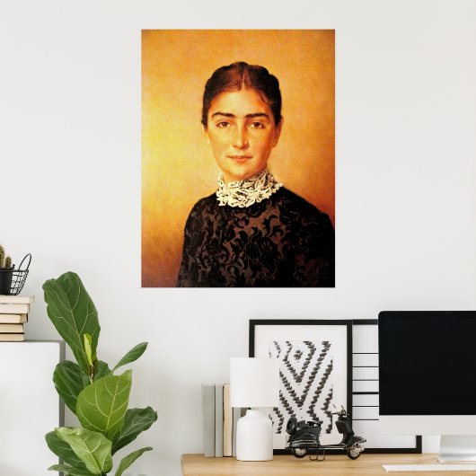  vrouwenportret poster (Thuiskantoor)