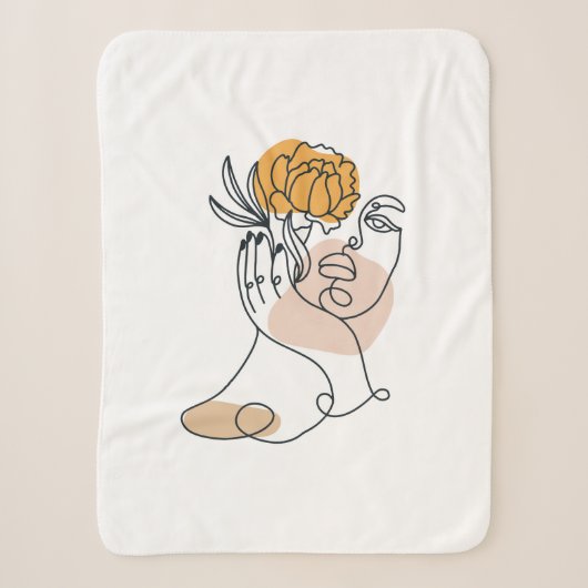 Vrouwenportret Sherpa Deken (Voorkant)
