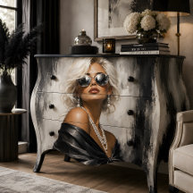 Vrouwenportret Zwart Wit Glamour