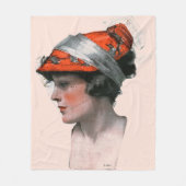 Vrouwenprofiel Fleece Deken (Voorkant)