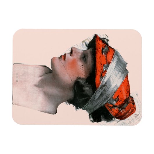 Vrouwenprofiel Magneet (Horizontaal)