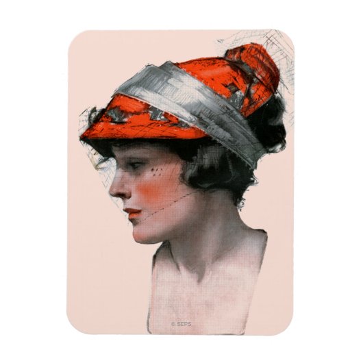 Vrouwenprofiel Magneet (Verticaal)