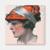 Vrouwenprofiel Magneet (Voorkant)