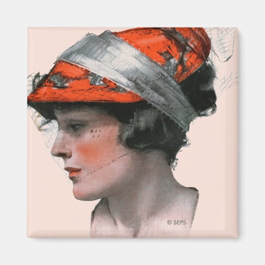 Vrouwenprofiel Magneet (Voorkant)