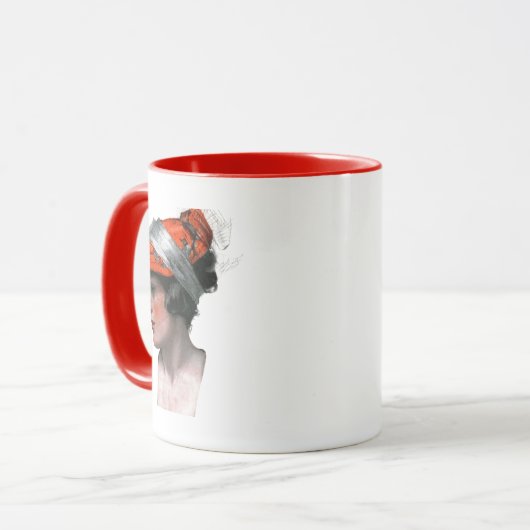 Vrouwenprofiel Mok (Voorkant links)