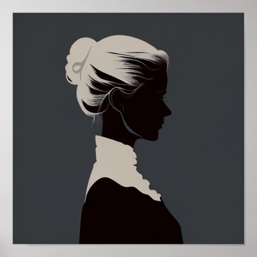 Vrouwenprofiel Poster (Voorkant)