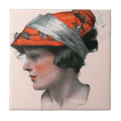 Vrouwenprofiel Tegeltje (Voorkant)