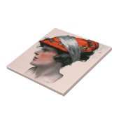 Vrouwenprofiel Tegeltje (Zijkant)