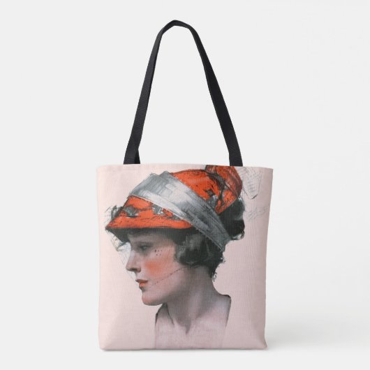 Vrouwenprofiel Tote Bag (Achterkant)