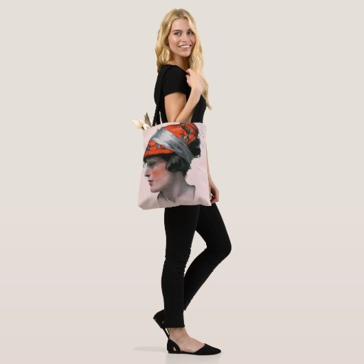 Vrouwenprofiel Tote Bag (Op model)