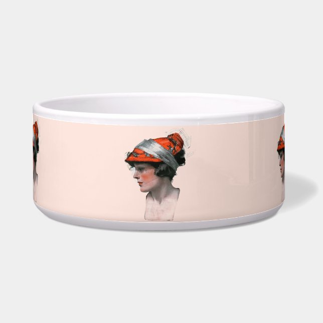 Vrouwenprofiel Voerbakje (Voorkant)