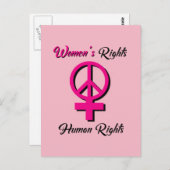 Vrouwenrechten: Briefkaart mensenrechten (Voorkant / Achterkant)
