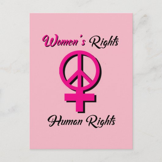 Vrouwenrechten: Briefkaart mensenrechten (Voorkant)