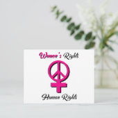 Vrouwenrechten: Briefkaart mensenrechten (Staand voorkant)