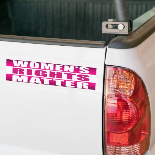 Vrouwenrechten Bumpersticker (Op Truck)