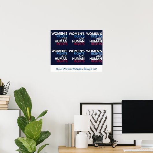 Vrouwenrechten - Maart over het Poster van Washing (Thuiskantoor)