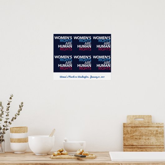 Vrouwenrechten - Maart over het Poster van Washing (Keuken)