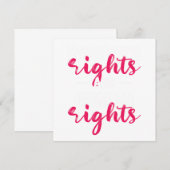 Vrouwenrechten: mensenrechten feministisch feminis kaart (Voorkant / Achterkant)