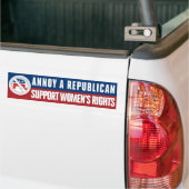 Vrouwenrechten Pro-Choice Annoy a Republikein Bumpersticker (Op Truck)