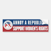 Vrouwenrechten Pro-Choice Annoy a Republikein Bumpersticker (Voorkant)