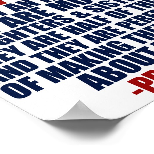 Vrouwenrechten Pro Choice Obama Quote Poster (Hoek)