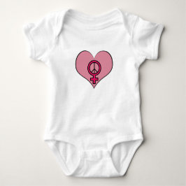 Vrouwenrechten protesteren Heart Feminist Baby out Romper