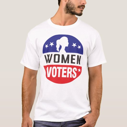 Vrouwenrechten: Rise & Vote T-shirt (Voorkant)