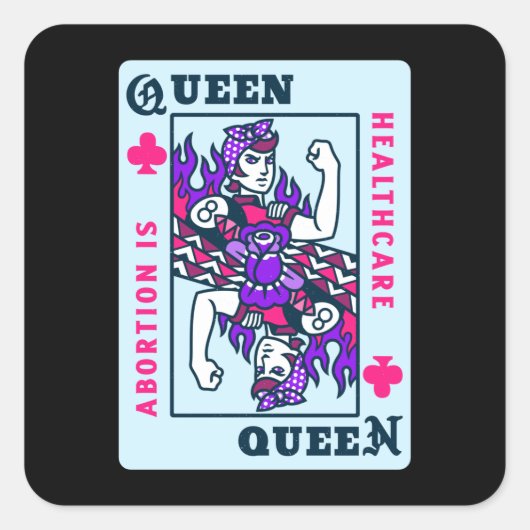 vrouwenrechten roe v wade abortus is gezondheidszo vierkante sticker (Voorkant)