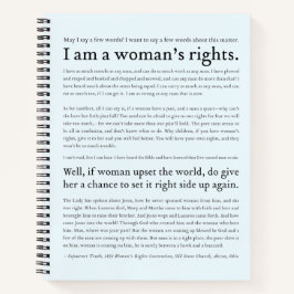 Vrouwenrechten Sojourner Truth citeert blauw Notitieboek