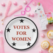 Vrouwenrechten Stemuitslag Herdenking stemrecht Papieren Bordje (Feest)