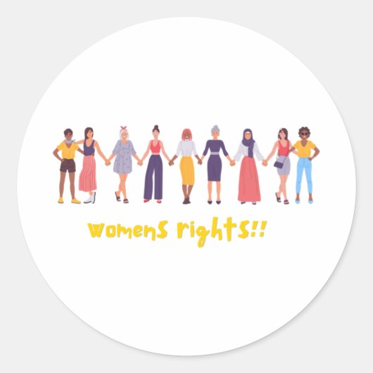 Vrouwenrechten!! Sticker (Voorkant)