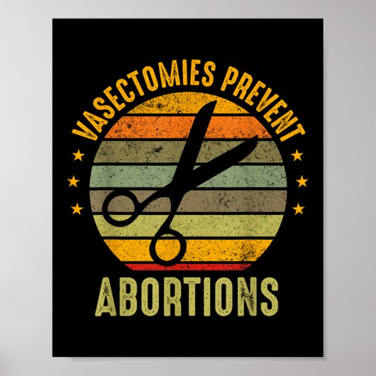 Vrouwenrechten Vasectomieën Voorkomen Abortus Pro Poster (Voorkant)