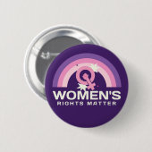 Vrouwenrechten zijn feministische Button (Voorkant /achterkant)