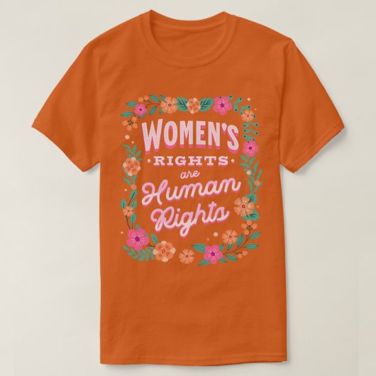 Vrouwenrechten zijn Human Rights Pro Choice Flower T-shirt (Design voorkant)