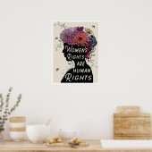 "Vrouwenrechten zijn mensenrechten" 18x24 poster (Keuken)