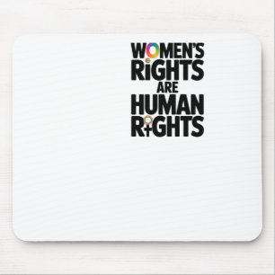 Vrouwenrechten zijn mensenrechten en feminisme waa muismat