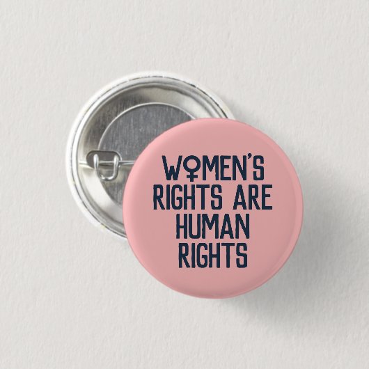 "Vrouwenrechten zijn mensenrechten" feministisch Ronde Button 3,2 Cm (Voorkant /achterkant)