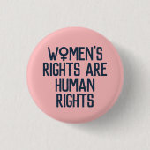 "Vrouwenrechten zijn mensenrechten" feministisch Ronde Button 3,2 Cm (Voorkant)