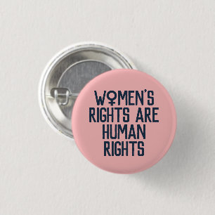 "Vrouwenrechten zijn mensenrechten" feministisch Ronde Button 3,2 Cm